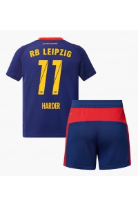 Fotbalové Dres RB Leipzig Conrad Harder #11 Dětské Venkovní Oblečení 2025-26 Krátký Rukáv (+ trenýrky)